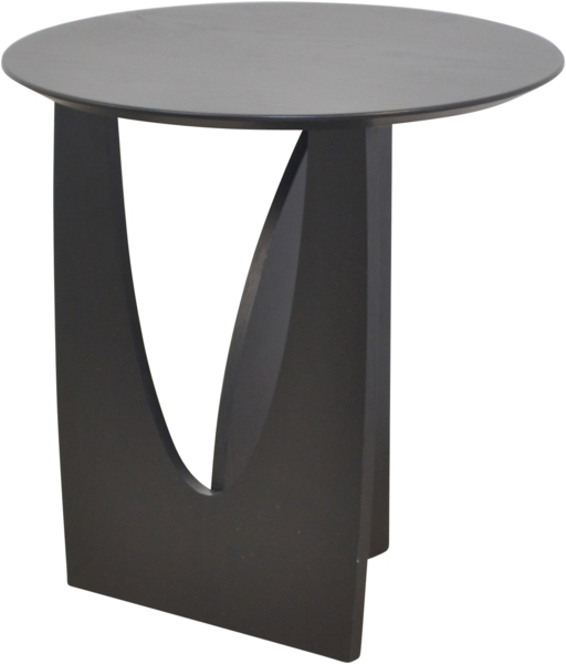 Moderner Beistelltisch mit Echtholzfurnier schwarz