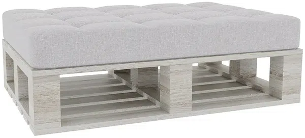 Gutekissen® Palettenkissen Gesteppte Kissen mit Knöpfen, Palettenauflagen Sitzkissen Rückenlehne Gesteppt PFG (Sitzkissen 120x50, Platin)