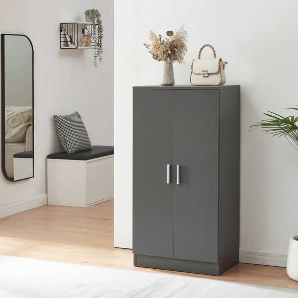 Schuhschrank Notribontaa 108x55x35 cm Anthrazit [en. casa]