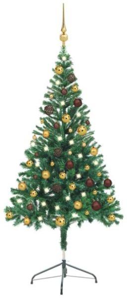 vidaXL Künstlicher Weihnachtsbaum Beleuchtung Kugeln 150cm 380 Zweige 3077488