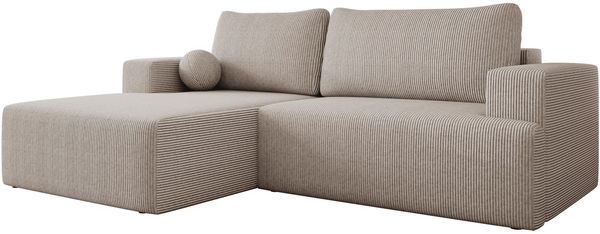 Ecksofa Mivo Cord (Farbe: Poso 03, Seite: Links)