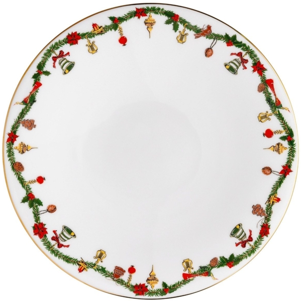 Teller flach 22 cm Nora Christmas Hutschenreuther Frühstücksteller, Spülmaschinengeeignet