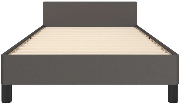 vidaXL Bettgestell mit Kopfteil Grau 90x200 cm Kunstleder 3125553 Bild 6