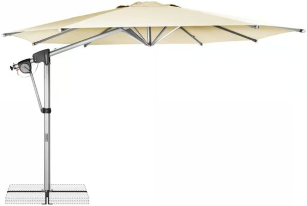 Doppler Sonnenschirm / Ampelschirm "Protect 400 Pendel", 400 cm natur