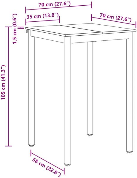 vidaXL Stehtisch Holzwerkstoff 892676 Bild 10