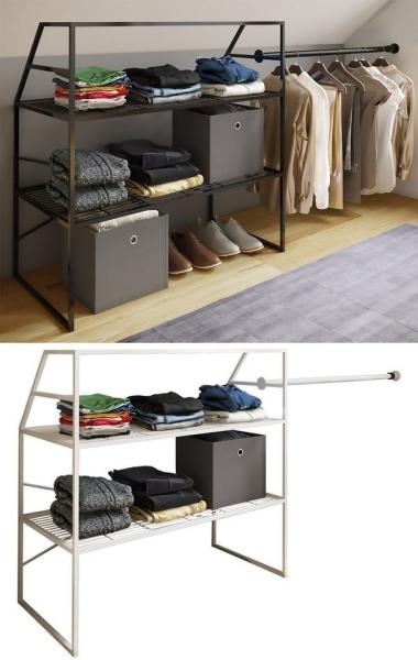 VCM Kleiderschrank Disal 917607 Schwarz B. 100 x H. 100 x T. 50 cm