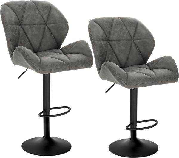 Woltu Barhocker (Set, 2 St), Tresenhocker Designer Hocker mit Rückenlehne