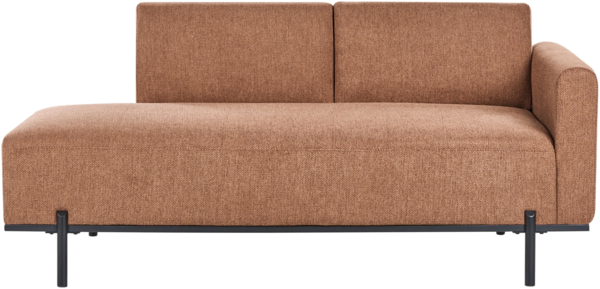 Chaiselongue SAVASSE Kunstleinen Goldbraun