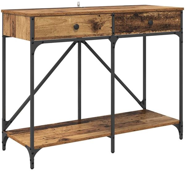 Konsolentisch, Beistelltisch, Konsole Altholz 100 x 39 x 78,5 cm Holzwerkstoff