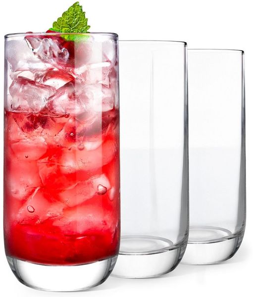 KONZEPT Cocktailglas Gläser Set 6/12 tlg, Wassergläser 300ml Longdrinkglas hoch transparent, 12-tlg, In Europa hergestellt, Multifunktional, Hohe Qualität und Langlebigkei