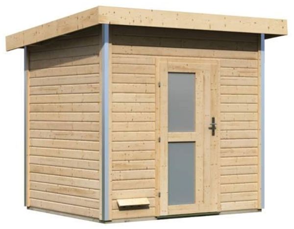 Karibu Sauna Norge naturbelassen ohne Ofen Moderne Tür