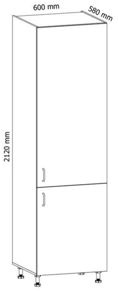 ROYAL24_MARKT Kühlumbauschrank - Modernes Design und praktische Kühlgerätabdeckung. (Kühlumbauschrank, 1-St, Aspen - D60ZL) Feinste Qualität - Modern - Zeitlos. Bild 3