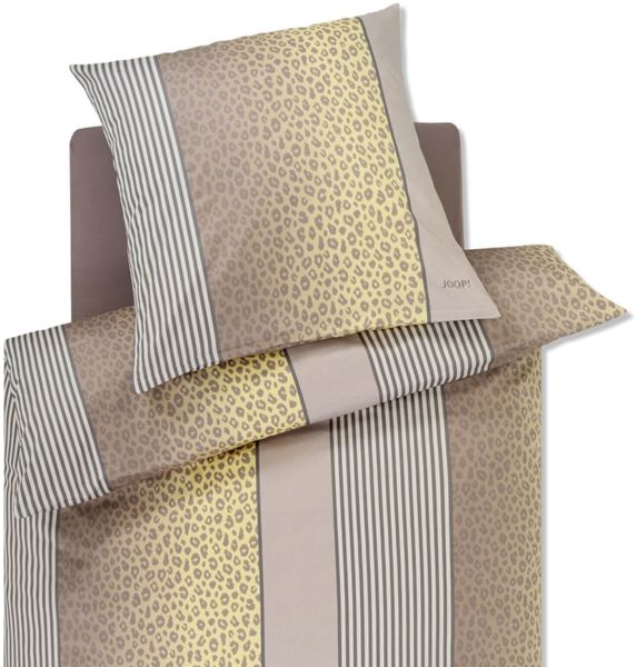 JOOP! Bettwäsche Leo 4112 03 Vanilla Mako Satin 135 x 200 + 80 x 80 cm Bild 2