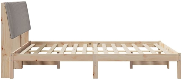 vidaXL Bettrahmen mit Kopfteil Braun 150 x 200 cm Massives Kiefernholz 3394416 Bild 5