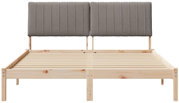 vidaXL Bettrahmen mit Kopfteil Braun 150 x 200 cm Massives Kiefernholz 3394416 Bild 4