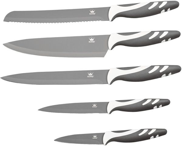 KING Messer-Set (Set, 5-tlg), Mit beschichteten Klingen