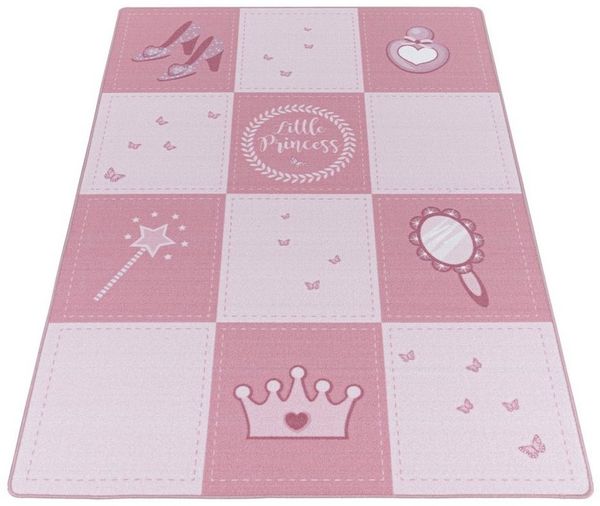 Stilvoll Günstig Kinderteppich Teppich für den Flur oder Küche Prinzessin-Design, Läufer, Höhe: 7 mm