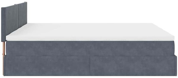 vidaXL Ottoman-Bett mit Matratzen & LEDs Dunkelgrau 180x200 cm Samt 3312906 Bild 11