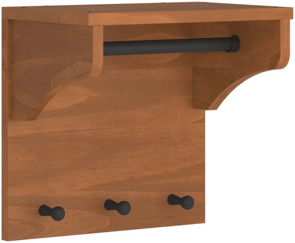 vidaXL Wandgarderobe SANDNES 43x30x42 cm Massivholz Kiefer 4010454