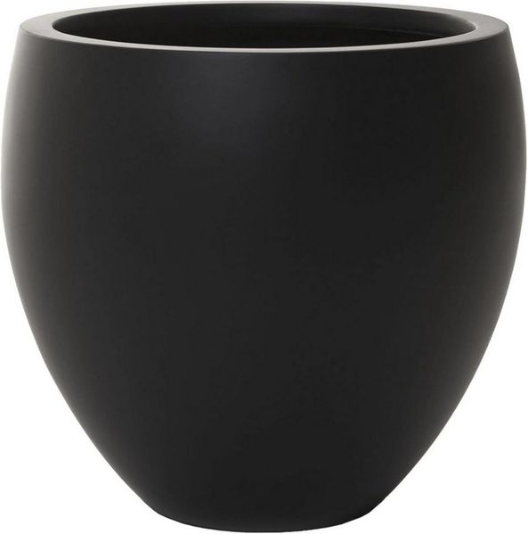 VIVANNO Blumentopf Fiberglas PLUTO Rund - Anthrazit Matt (1 St), 33x30 cm