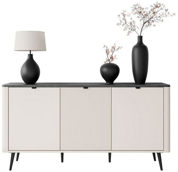 Lookway Kommode für das Schlafzimmer AUTUMN 3D mit geriffelter Front