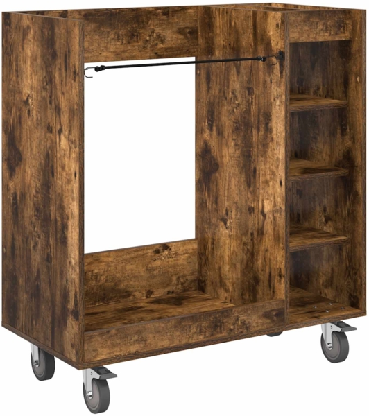 vidaXL Golf Schrank Mit Rad Uni Geräucherte Eiche 90 x 45 x 98 cm 899467