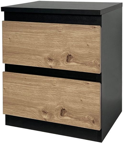 HTI-Living Nachtkommode Nachtkommode mit 2 grifflosen Schubladen (Stück, 1 St, 1 Nachtkommode), Nachtschrank Nachttisch