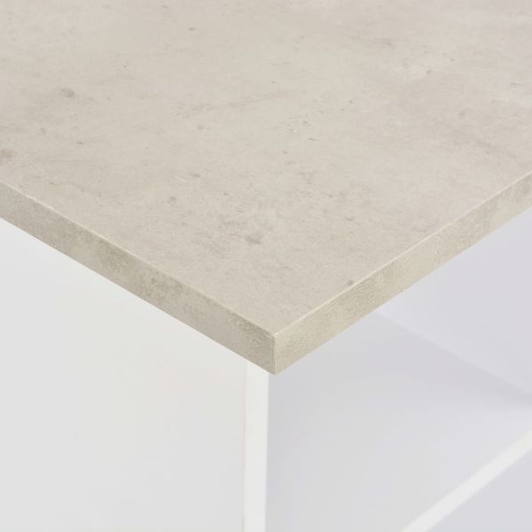 Bartisch, Stehtisch, Bistrotisch Weiß und Beton 60x60x110 cm Bild 4