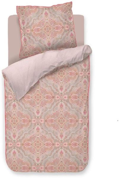 PIP Studio Perkal Bettwäsche 135x200 Moon Flower Light Pink Ornamente rosa Wende
