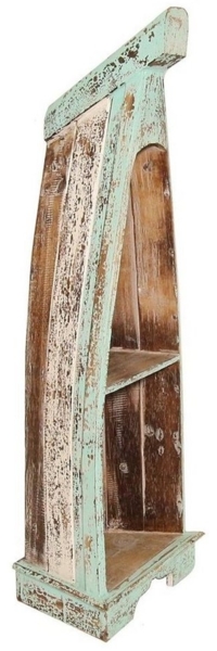 Oriental Galerie Standregal Boot Regal mit Steg Natur Türkis Model Nana klein