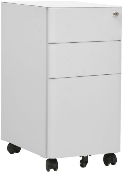 vidaXL Aktenschrank mit Rollen Hellgrau 30x45x59 cm Stahl 335983