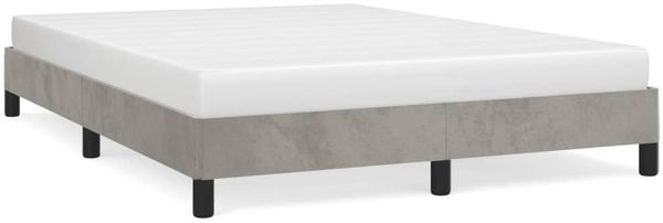 Doppelbett, Bettgestell Modernen ohne Matratze Hellgrau 140x190 cm Samt d2455e