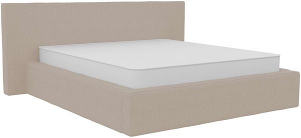 Bett Orion - Samtstoff - beige - 160x200 cm