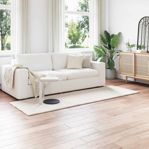 vidaXL Rutschfester Teppich aus Kunstkaninchenfell OLITE Creme 42021656