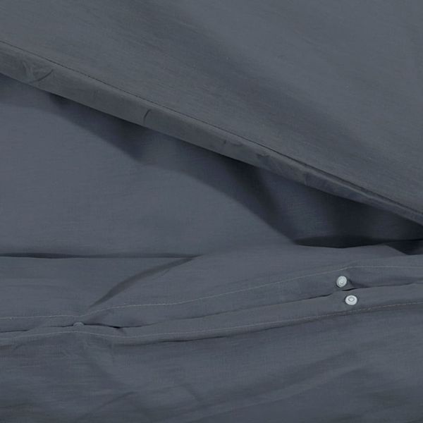 vidaXL Bettwäsche-Set Anthrazit 200x200 cm Leichte Mikrofaser 135935 Bild 8