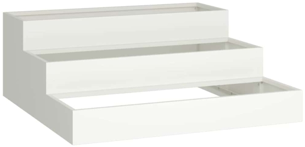 vidaXL Garten-Pflanzgefäß Weiß 90 x 90 x 35 cm Kaltgewalzter Stahl 865835