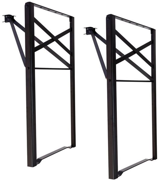 Natural Goods Berlin 2er Set Bierzeltgarnitur klappbar - Metall Gestell für Biertisch (Schwarz, 70x42 cm) - Tischbeine für Festzeltgarnitur - Stabiles Tischgestell für Garten, Terrasse & Camping