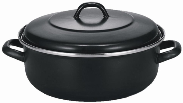 Krüger Kölner Bräter 24 cm schwarz matt emailliert