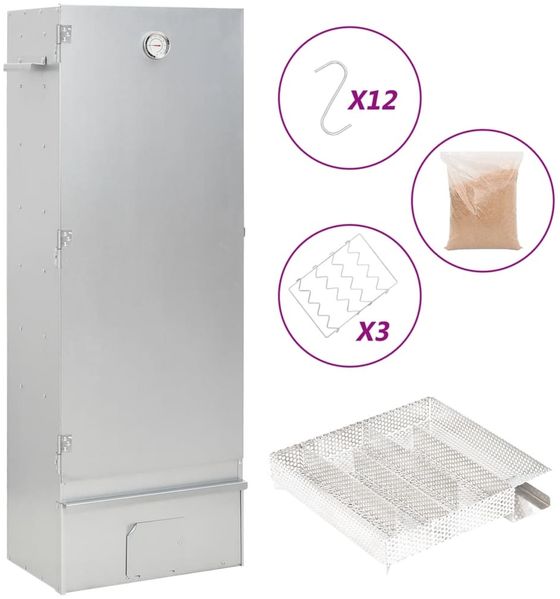 vidaXL Räucherofen mit Kaltrauchgenerator Verzinkter Stahl 3200764
