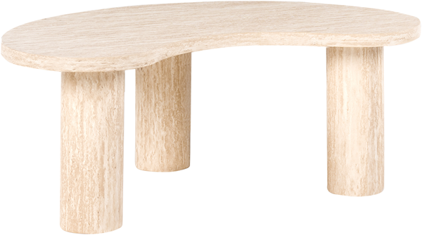 Couchtisch NOMA 52 cm 89 cm Travertinoptik