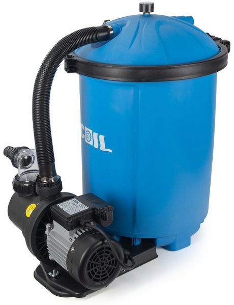 COIL Pool-Filterpumpe Sandfilterpumpe, Poolpumpe Filteranlage, Pool Pumpe, Sandfilter (Pumpenleistung: 3800/4000/8500 l/h, Filterbälle: 256/320/925), Verbrauch: 40W/100W/450W, Tankinhalt: 10,5/12,5l/50l