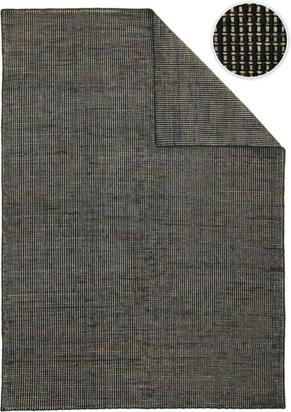 Kelim Teppich - Trendy »Arvin« 90 x 60 cm - schwarz