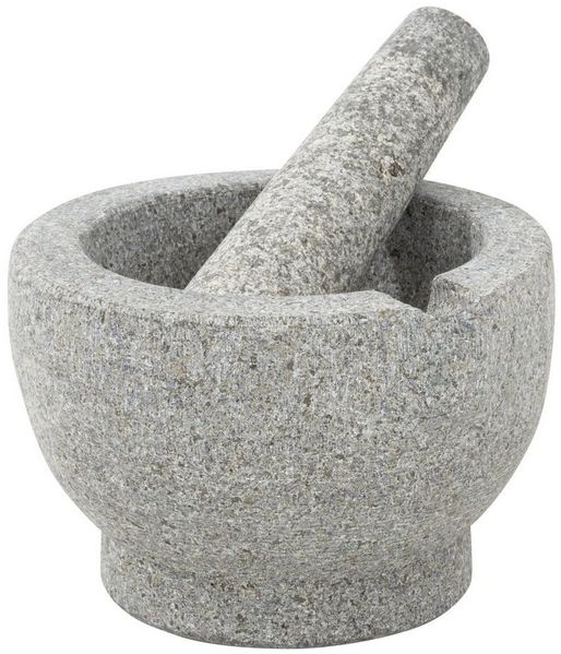 Mörser mit Stößel Reibe Zerkleinerer Gewürz Mühle aus Granit