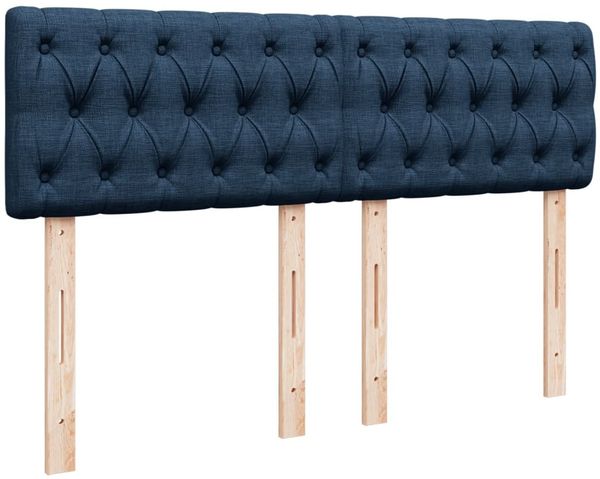 vidaXL Boxspringbett mit Matratze Blau 140x200 cm Stoff 3289016 Bild 12