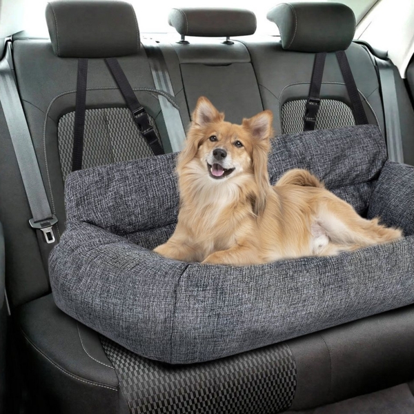 CALIYO Hunde-Autositz 2-in-1 Autositz und Bett für Hunde, Hundesitz, hochwertigem Oxford-Tuch und Polypropylen-Gewebe, geeignet für alle Arten von Autos, multifunktionales Hundebett Bild 5