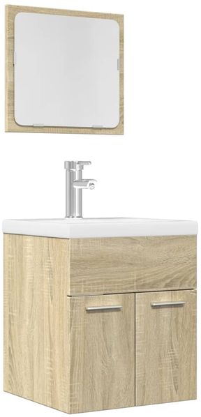 vidaXL 2-tlg. Badmöbel-Set Sonoma-Eiche Holzwerkstoff 856367