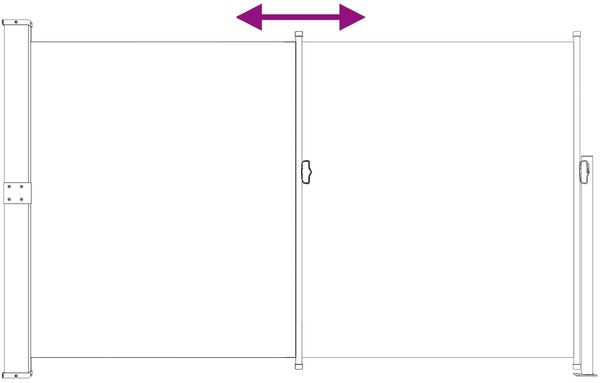 vidaXL Ausziehbares Seitenmarkise 180 x 300 cm Polyester Rechtwinklig 42035308 Bild 6