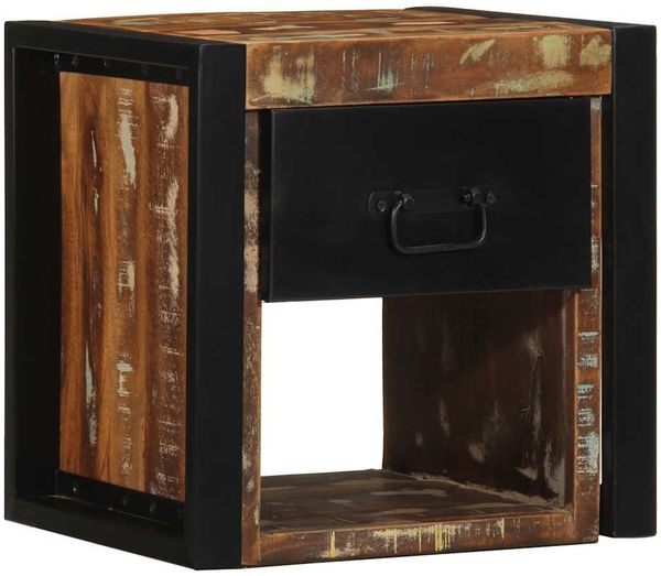 vidaXL Nachttische 2 Stk. Mehrfarbig 40x35x40 cm Altholz Massivholz 4015952 Bild 5