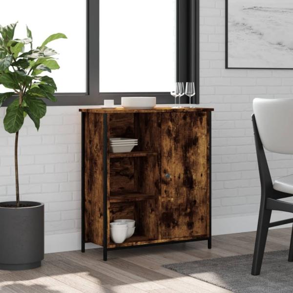 vidaXL Sideboard Räuchereiche 70x30x80 cm Holzwerkstoff 835496