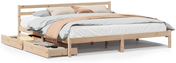vidaXL Massivholzbett ohne Matratze 180x200 Kiefernholz 3301546